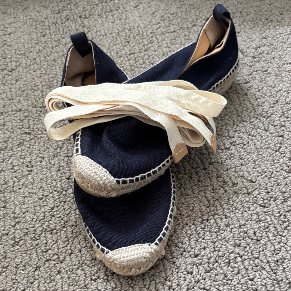 Castaner Navy and Cream Espadrilles
